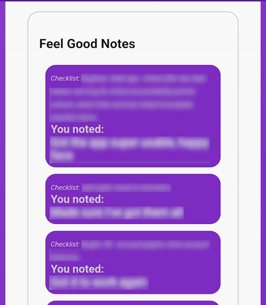 Habit Atomics - History of your Feel Good Notes