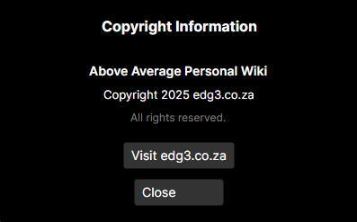 Above Average Personal Wiki - Copyright