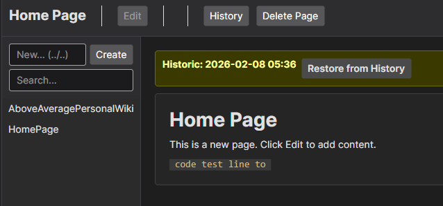 Above Average Personal Wiki - Historic Pages