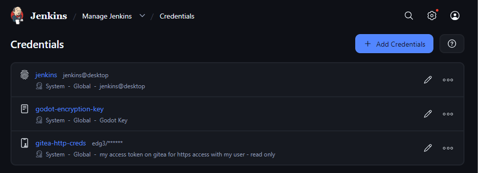 Jenkins Credentials